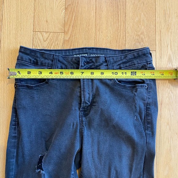 Black Rockstar Distressed Mid-Rise Skinny Jeans - Size‎ 8 - Picture 3 of 5